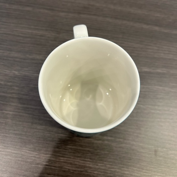 Kate Spade Lenox Coffee Mug Cup Larabee Polka Dot Turquoise and White - Picture 4 of 6